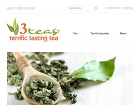 3-teas.com homepage screenshot