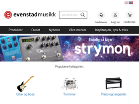 'evenstadmusikk.no' screenshot