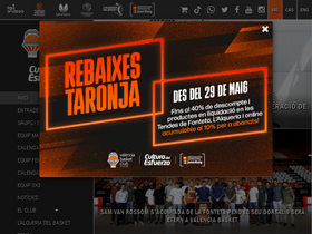 'valenciabasket.com' screenshot