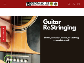 gandgmusic.ca homepage screenshot