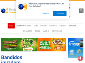 'ecosdanoticia.net.br' screenshot