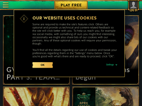 'playgwent.com' screenshot