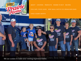 'prairiefarms.com' screenshot