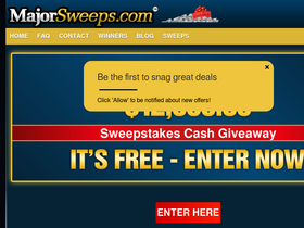 'majorsweeps.com' screenshot