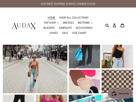audaxboutique.com homepage screenshot