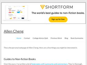 'allencheng.com' screenshot