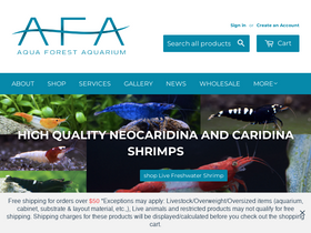 'aquaforestaquarium.com' screenshot