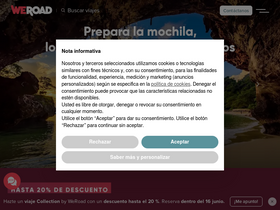 'weroad.es' screenshot