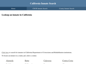 'inmatesearchcalifornia.org' screenshot