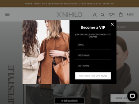 xnihilo.com.au homepage screenshot