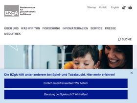 'bzga.de' screenshot