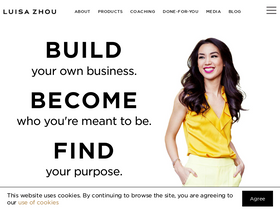 'luisazhou.com' screenshot