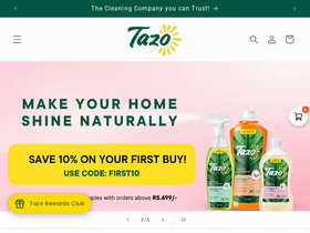 tazohome.com homepage screenshot