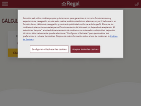 'regal.es' screenshot