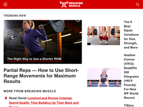 'breakingmuscle.com' screenshot