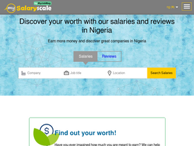 'mysalaryscale.com' screenshot