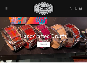 archerdrums.com homepage screenshot