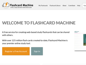 'flashcardmachine.com' screenshot