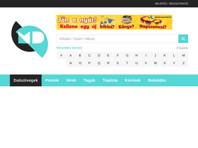 'magyar-dalszoveg.hu' screenshot