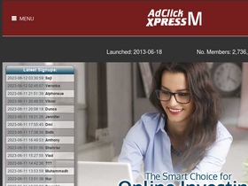 'adclickxpress.is' screenshot