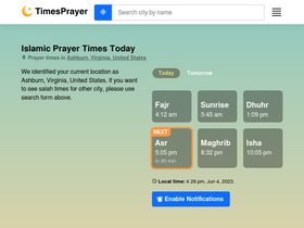'timesprayer.org' screenshot