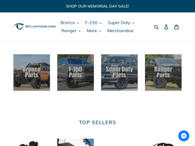 tccustoms.com homepage screenshot