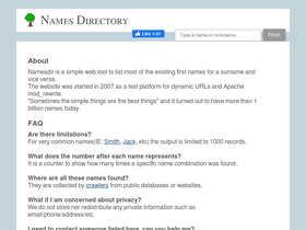 'namesdir.com' screenshot