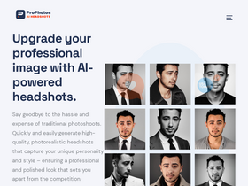 ProPhotos - Transform casual snaps into professional AI-generated headshots with customization, speed, and privacy.