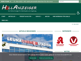 'hallanzeiger.de' screenshot
