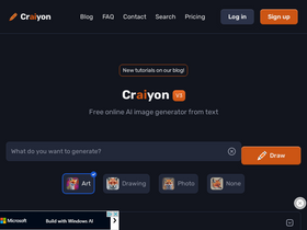 Craiyon - Unleash your creativity with an AI that turns words into visual art instantly.