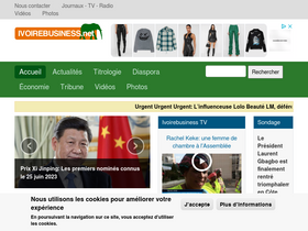 'ivoirebusiness.net' screenshot