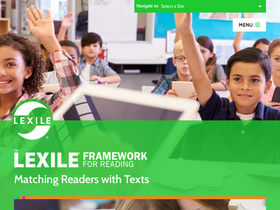 'lexile.com' screenshot