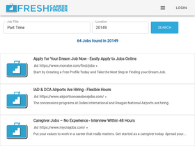 'freshcareerfinder.com' screenshot