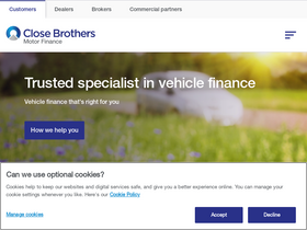 'closemotorfinance.co.uk' screenshot