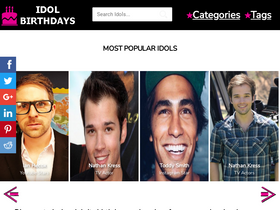 'idolbirthdays.net' screenshot