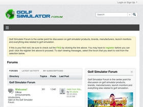 'golfsimulatorforum.com' screenshot