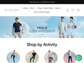 wilqet.com homepage screenshot