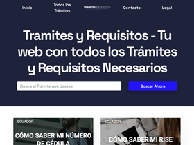 'tramitesyrequisitos.com' screenshot