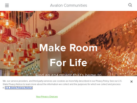 'avaloncommunities.com' screenshot