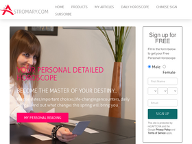 'in-astrology.com' screenshot