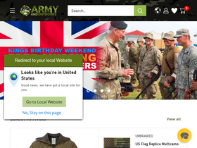'armyandoutdoors.co.nz' screenshot