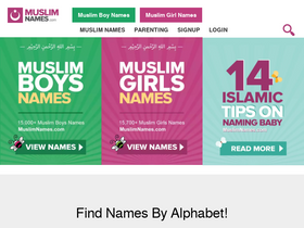 'muslimnames.com' screenshot
