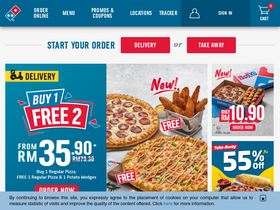 'dominos.com.my' screenshot