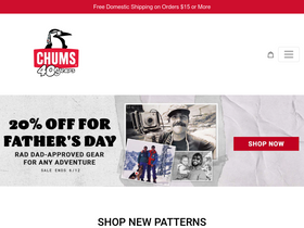 'chums.com' screenshot