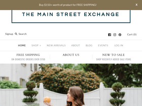 'mainstreetexchangeapparel.com' screenshot
