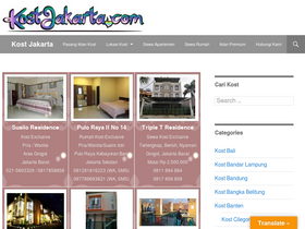 'kostjakarta.com' screenshot
