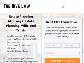 'thehivelaw.com' screenshot
