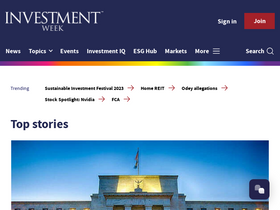 'investmentweek.co.uk' screenshot
