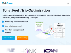 'tollguru.com' screenshot