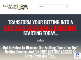 'lucrativeracing.com' screenshot
